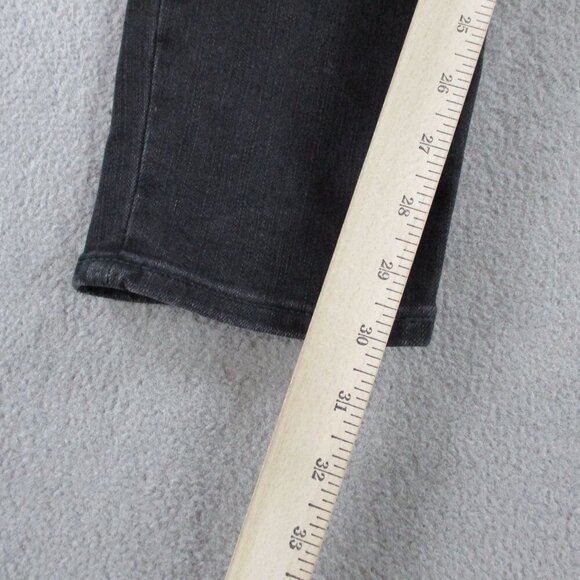 NWT True Religion Jeans Womens 33 Black Denim Super Skinny Moto Stretch Flap - Picture 7 of 14